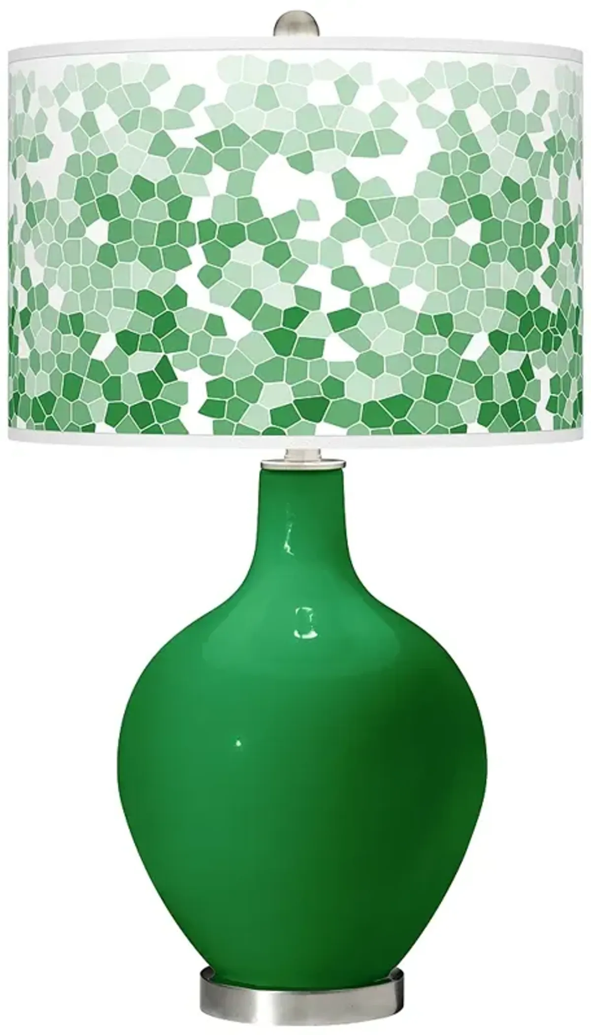 Color Plus Ovo 28 1/2" High Mosaic Shade Envy Green Table Lamp