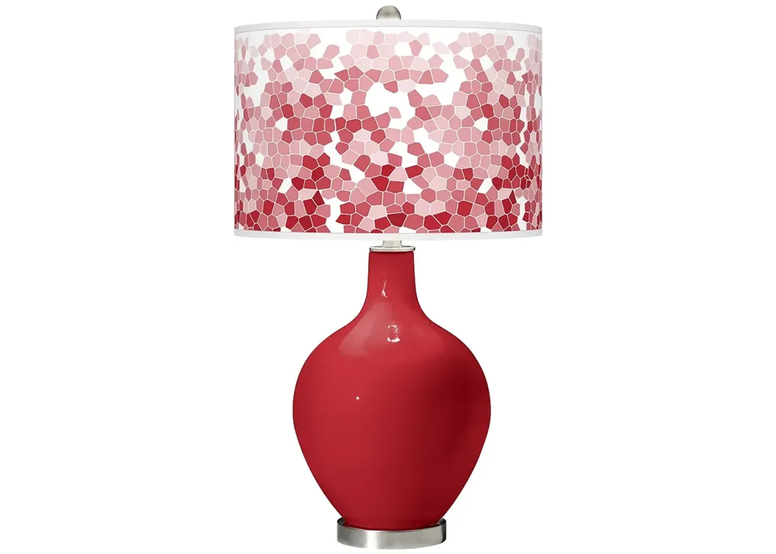 Color Plus Ovo 28 1/2" High Mosaic Shade Ribbon Red Table Lamp