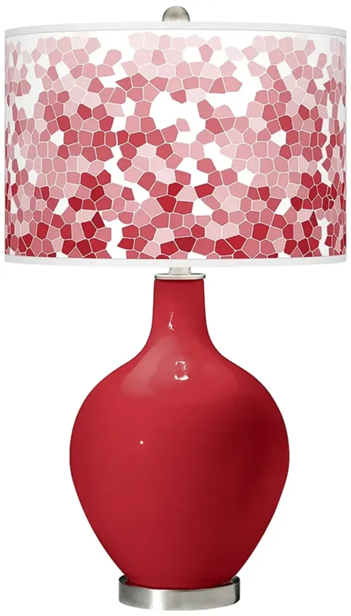 Color Plus Ovo 28 1/2" High Mosaic Shade Ribbon Red Table Lamp