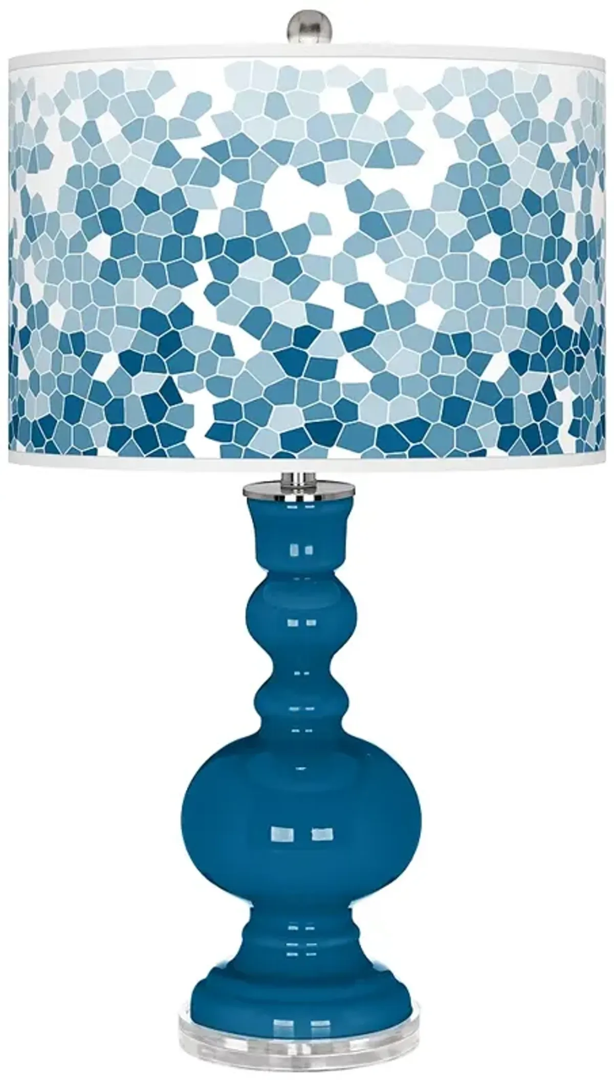 Color Plus Apothecary 30" High Mosaic Shade Mykonos Blue Table Lamp