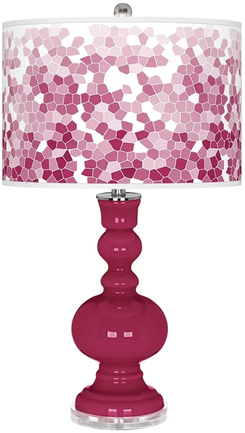Vivacious Mosaic Giclee Apothecary Table Lamp