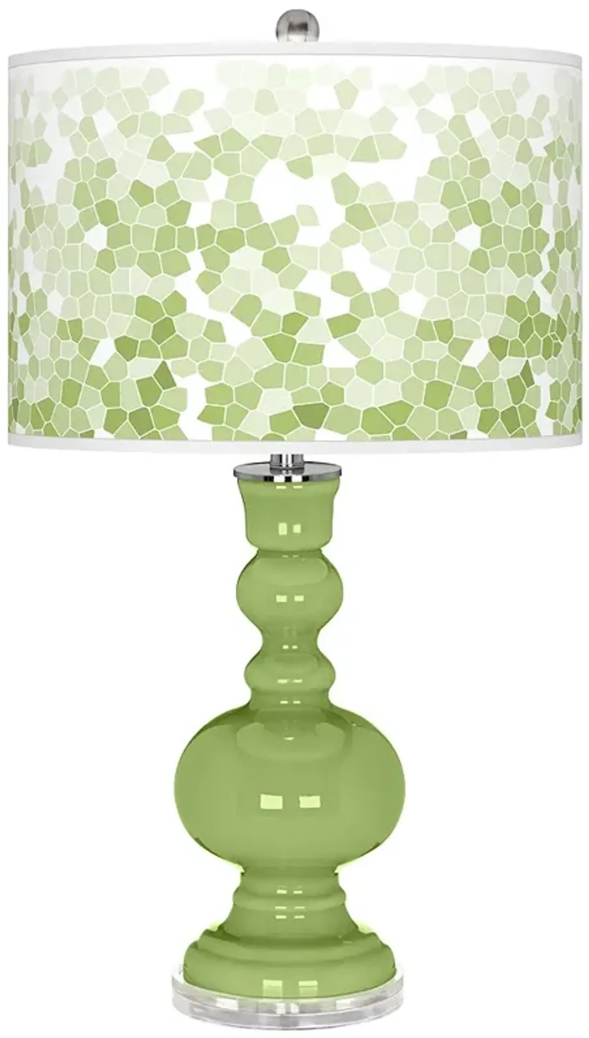 Color Plus Apothecary 30" Mosaic Shade Lime Rickey Green Table Lamp