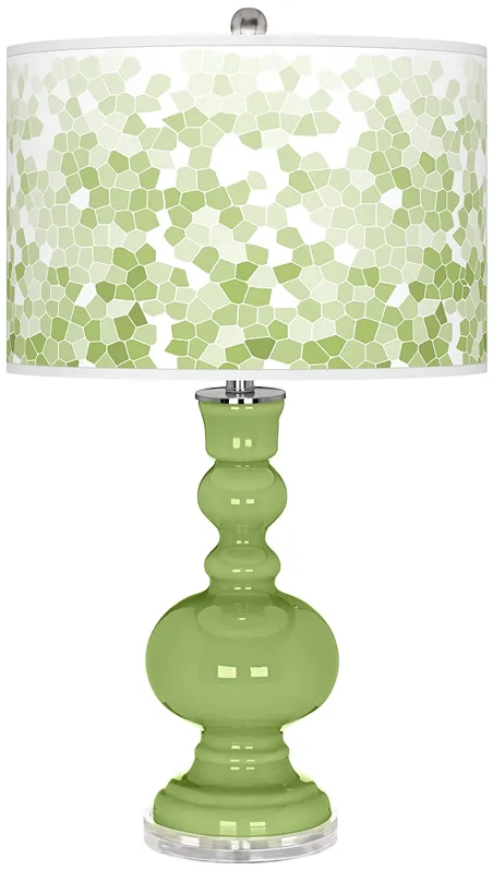 Lime Rickey Mosaic Giclee Apothecary Table Lamp
