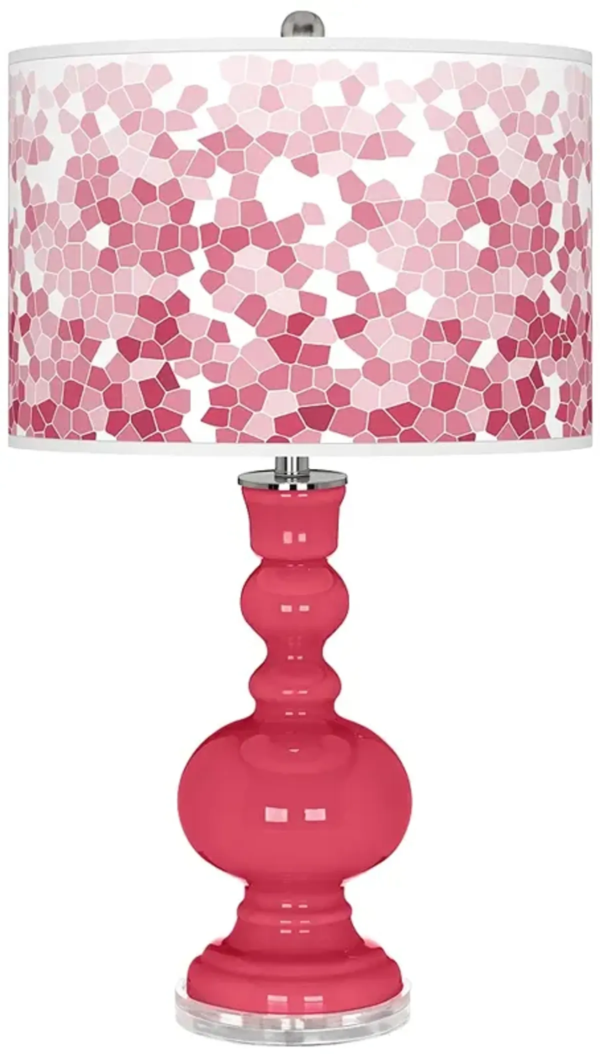 Eros Pink Mosaic Giclee Apothecary Table Lamp