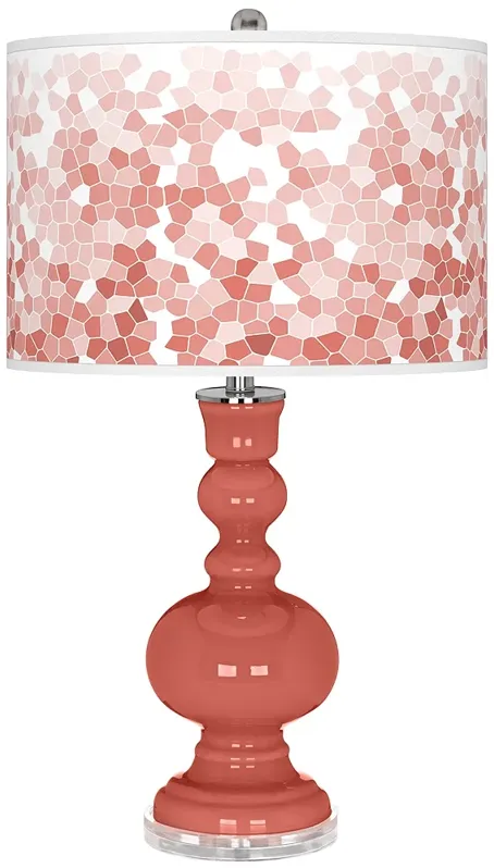 Color Plus Apothecary 30" High Mosaic Shade Coral Reef Table Lamp