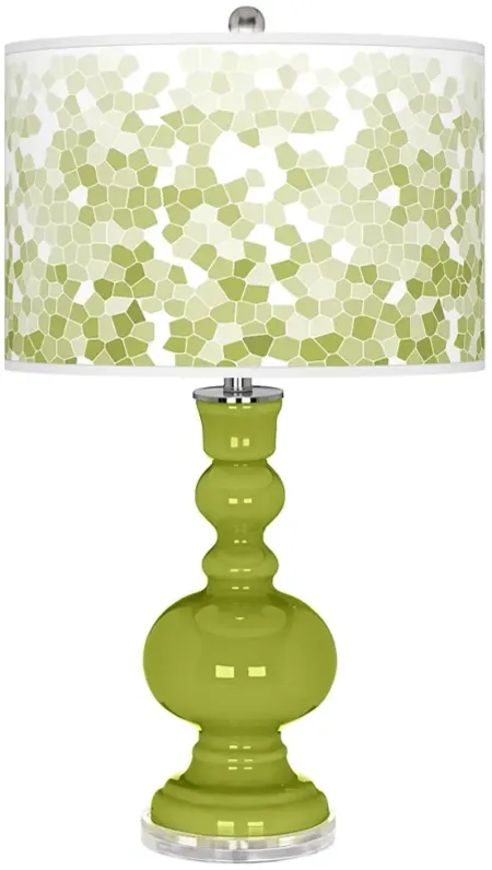 Color Plus Apothecary 30" Mosaic Shade Parakeet Green Table Lamp