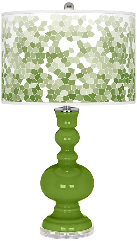Gecko Mosaic Giclee Apothecary Table Lamp