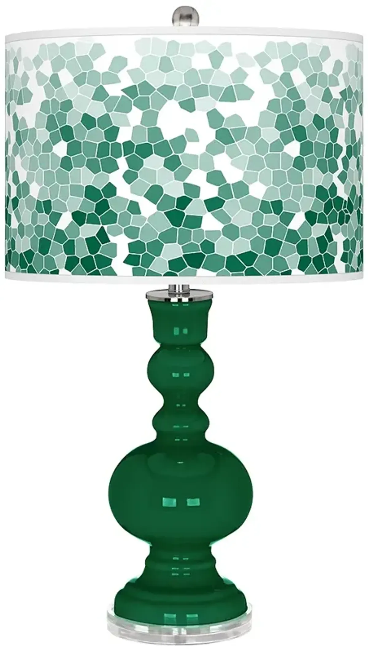 Greens Mosaic Giclee Apothecary Table Lamp