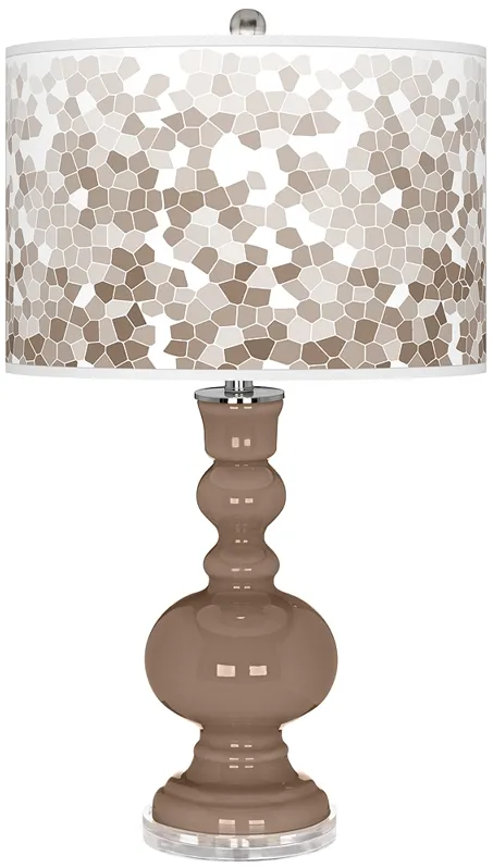 Mocha Mosaic Giclee Apothecary Table Lamp