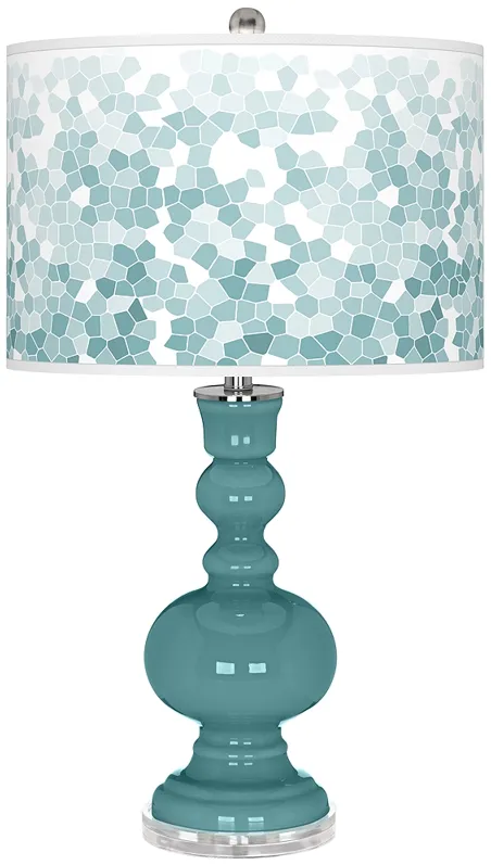 Reflecting Pool Mosaic Giclee Apothecary Table Lamp