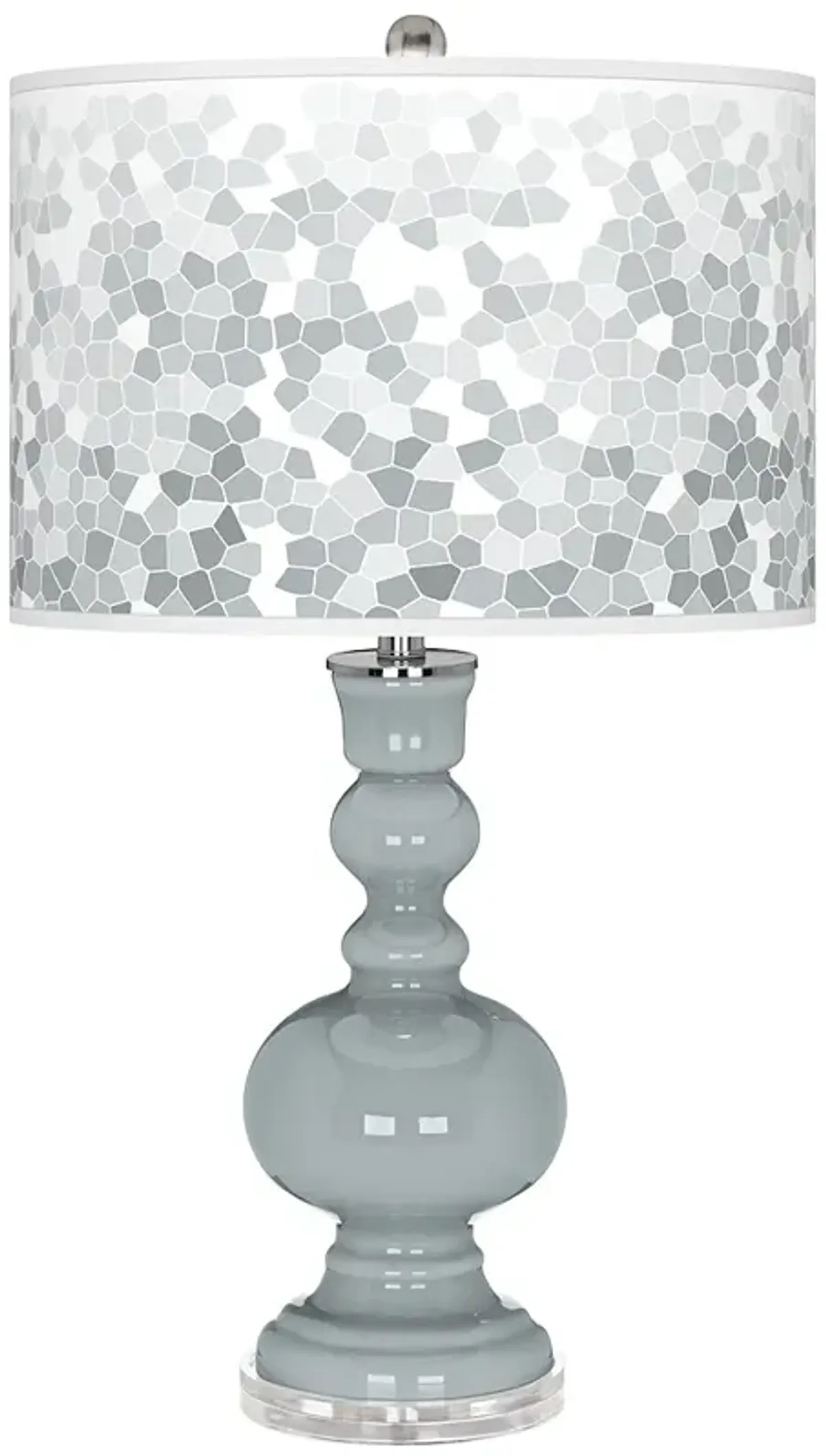 Uncertain Gray Mosaic Giclee Apothecary Table Lamp