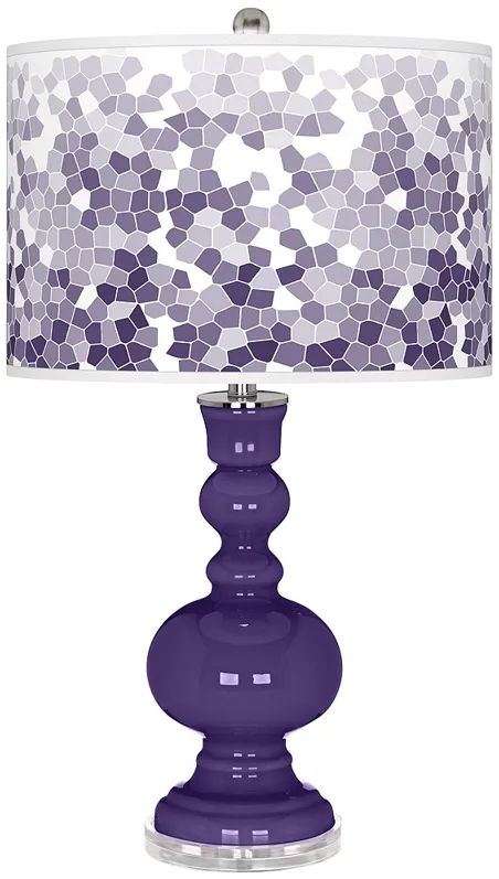 Izmir Purple Mosaic Giclee Apothecary Table Lamp