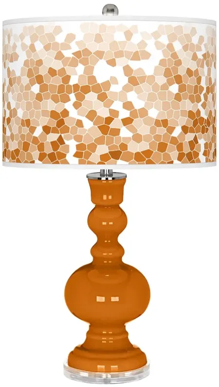 Cinnamon Spice Mosaic Giclee Apothecary Table Lamp