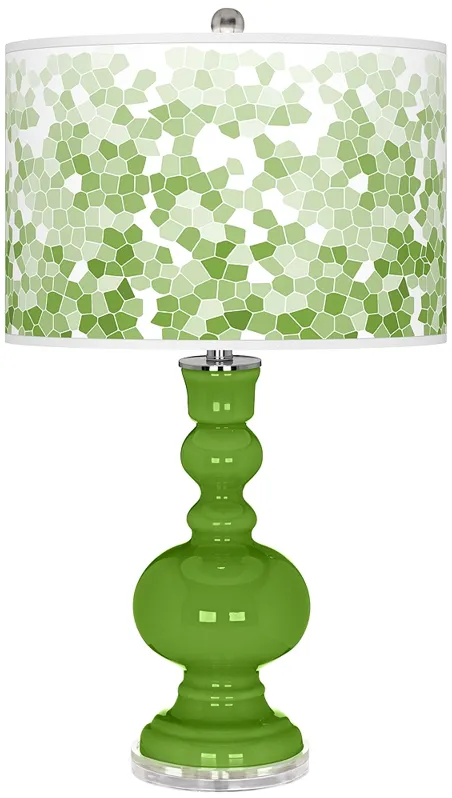 Rosemary Green Mosaic Giclee Apothecary Table Lamp