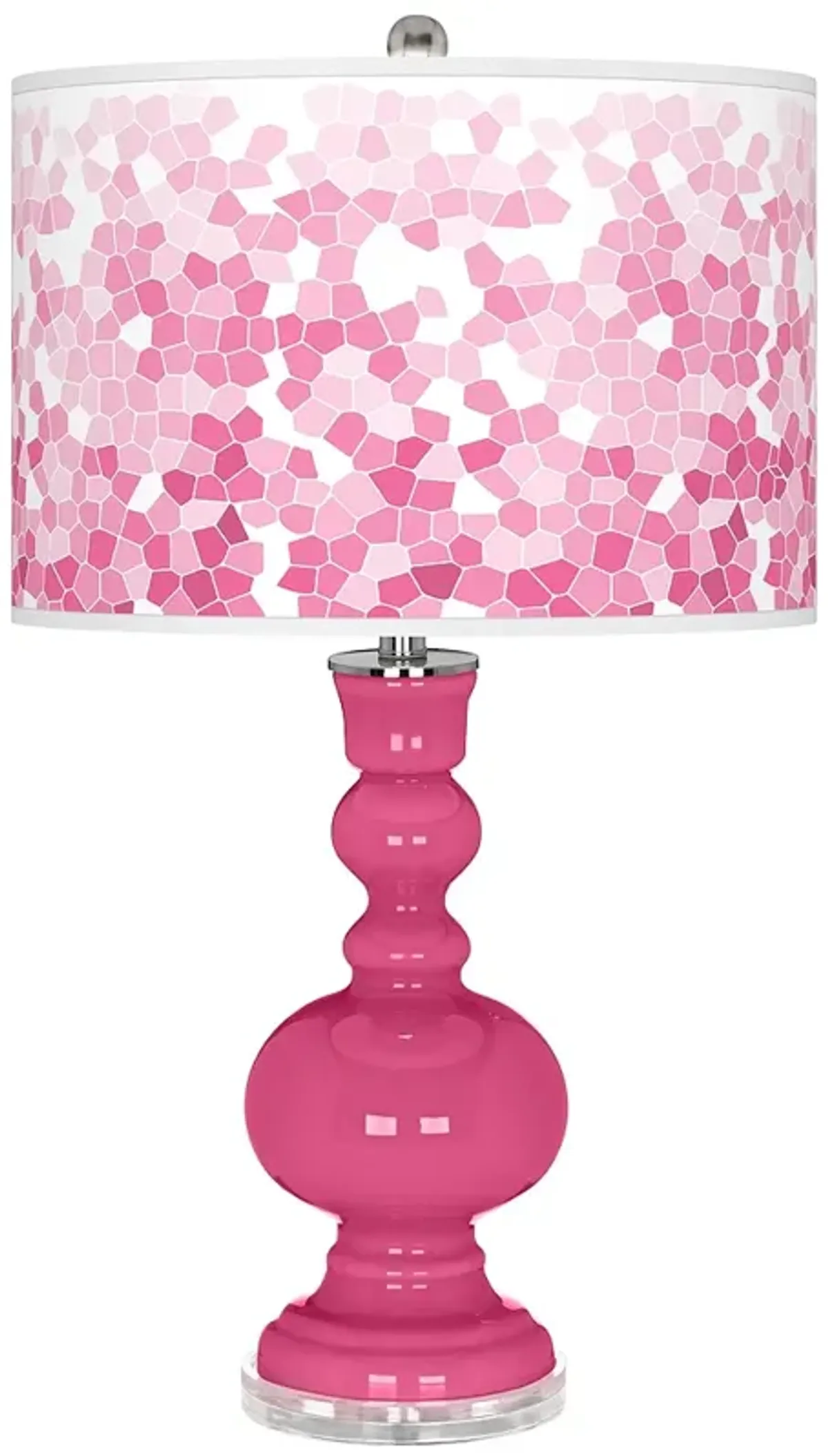 Blossom Pink Mosaic Giclee Apothecary Table Lamp