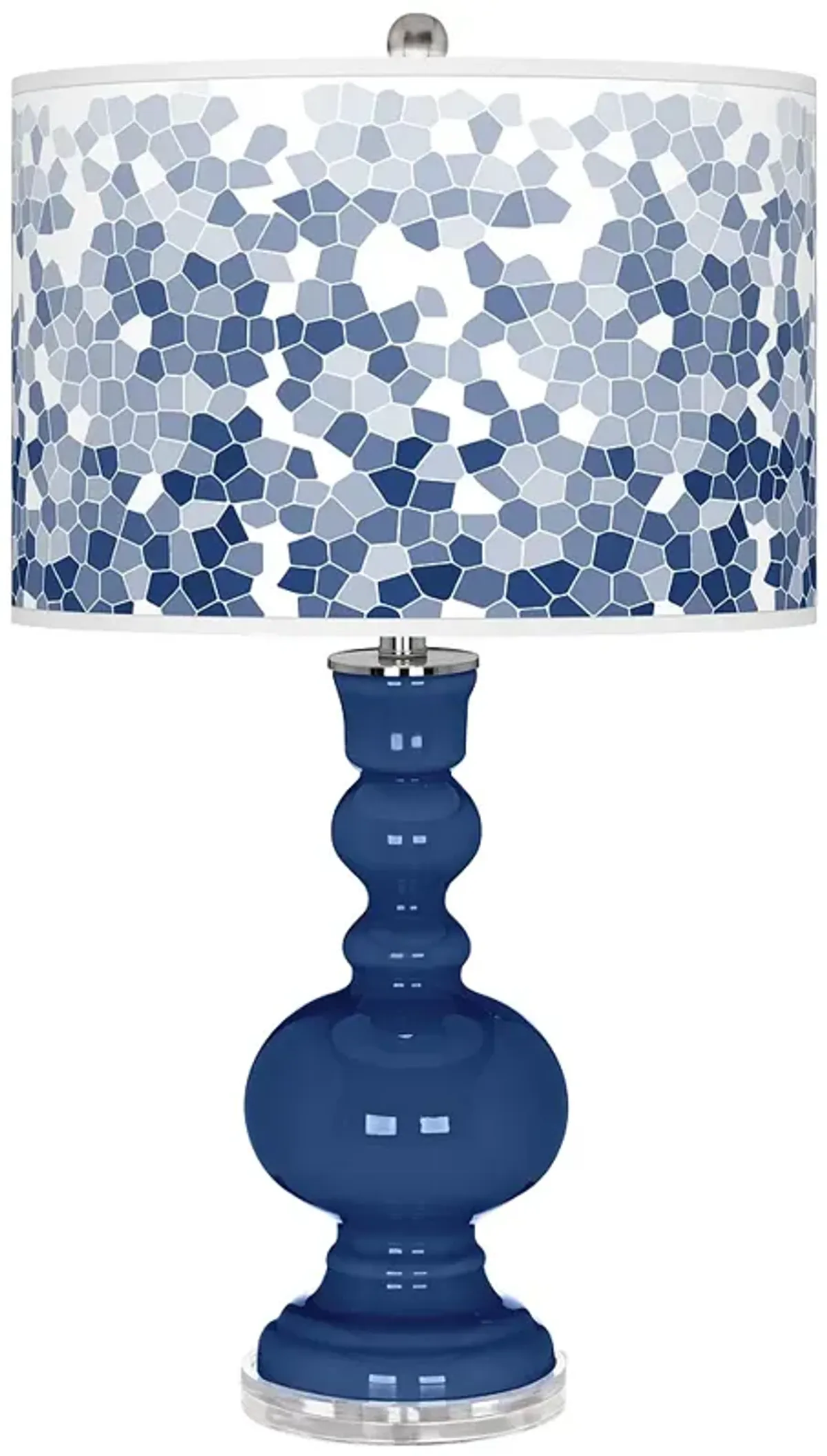 Monaco Blue Mosaic Giclee Apothecary Table Lamp