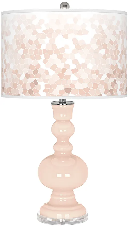 Linen Mosaic Giclee Apothecary Table Lamp