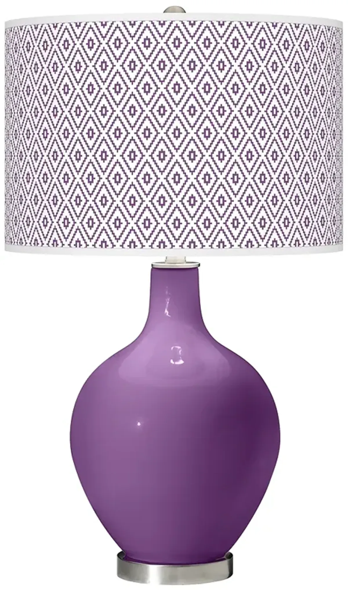 Passionate Purple Diamonds Ovo Table Lamp