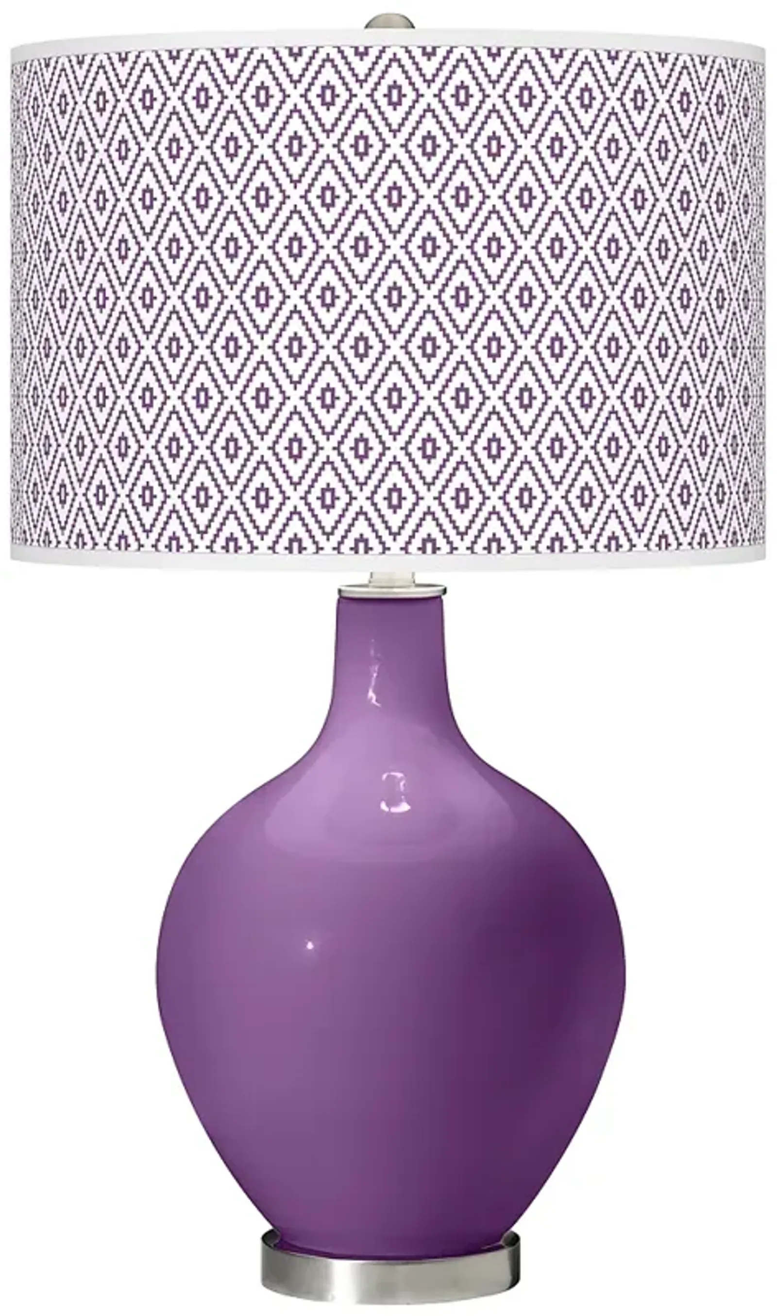 Color Plus Ovo 28 1/2" Diamonds Shade Passionate Purple Table Lamp