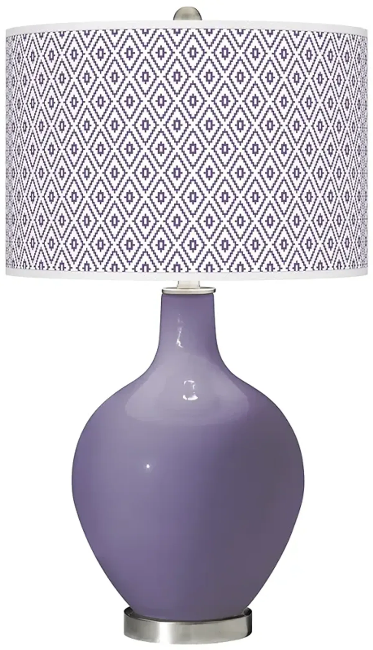 Color Plus Ovo 28 1/2" High Diamonds Shade Purple Haze Table Lamp