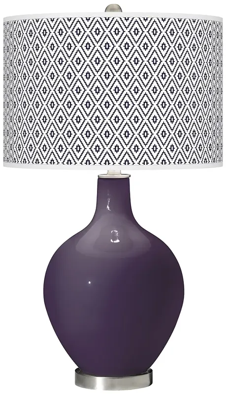 Quixotic Plum Diamonds Ovo Table Lamp