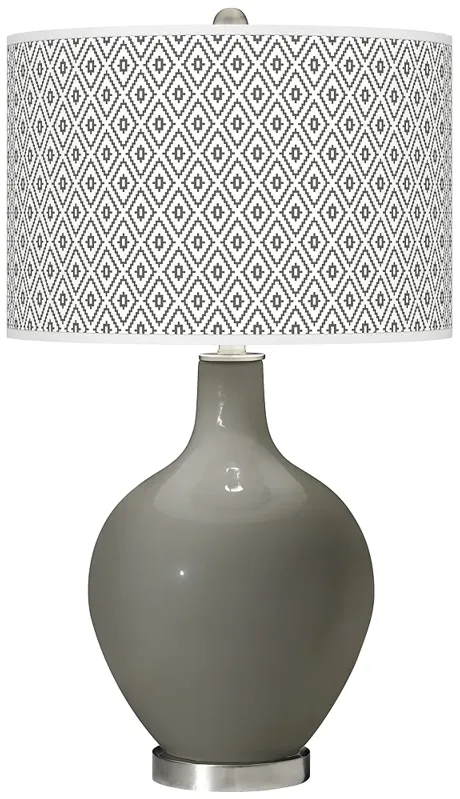 Gauntlet Gray Diamonds Ovo Table Lamp