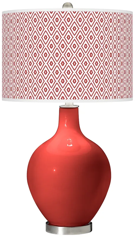 Cherry Tomato Diamonds Ovo Table Lamp