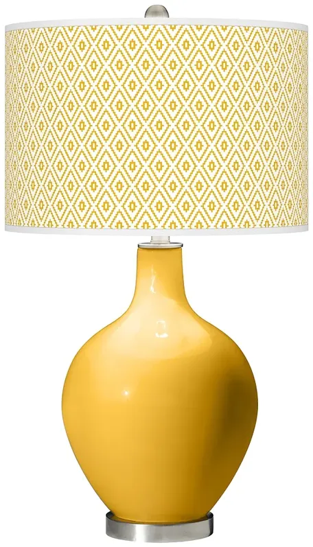 Goldenrod Diamonds Ovo Table Lamp