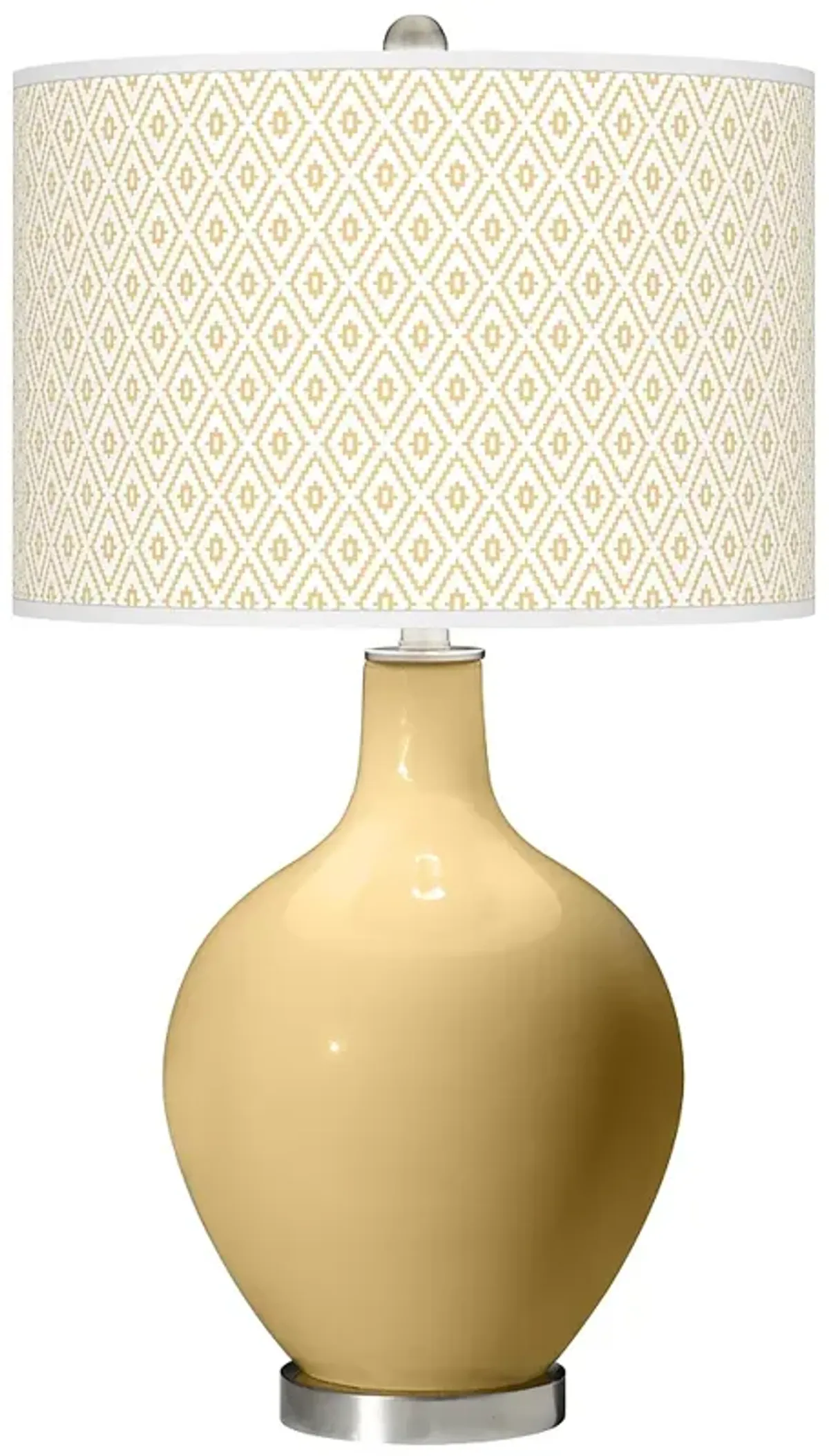 Color Plus Ovo 28 1/2" Diamonds Shade Humble Gold Table Lamp