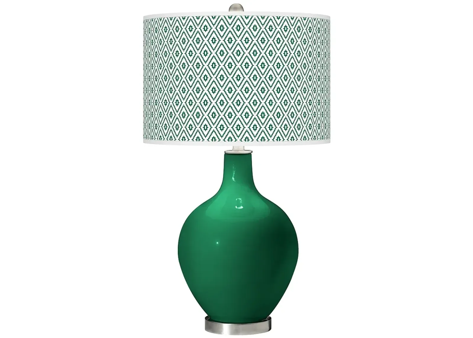 Color Plus Ovo 28 1/2" Diamonds Shade Greens Table Lamp