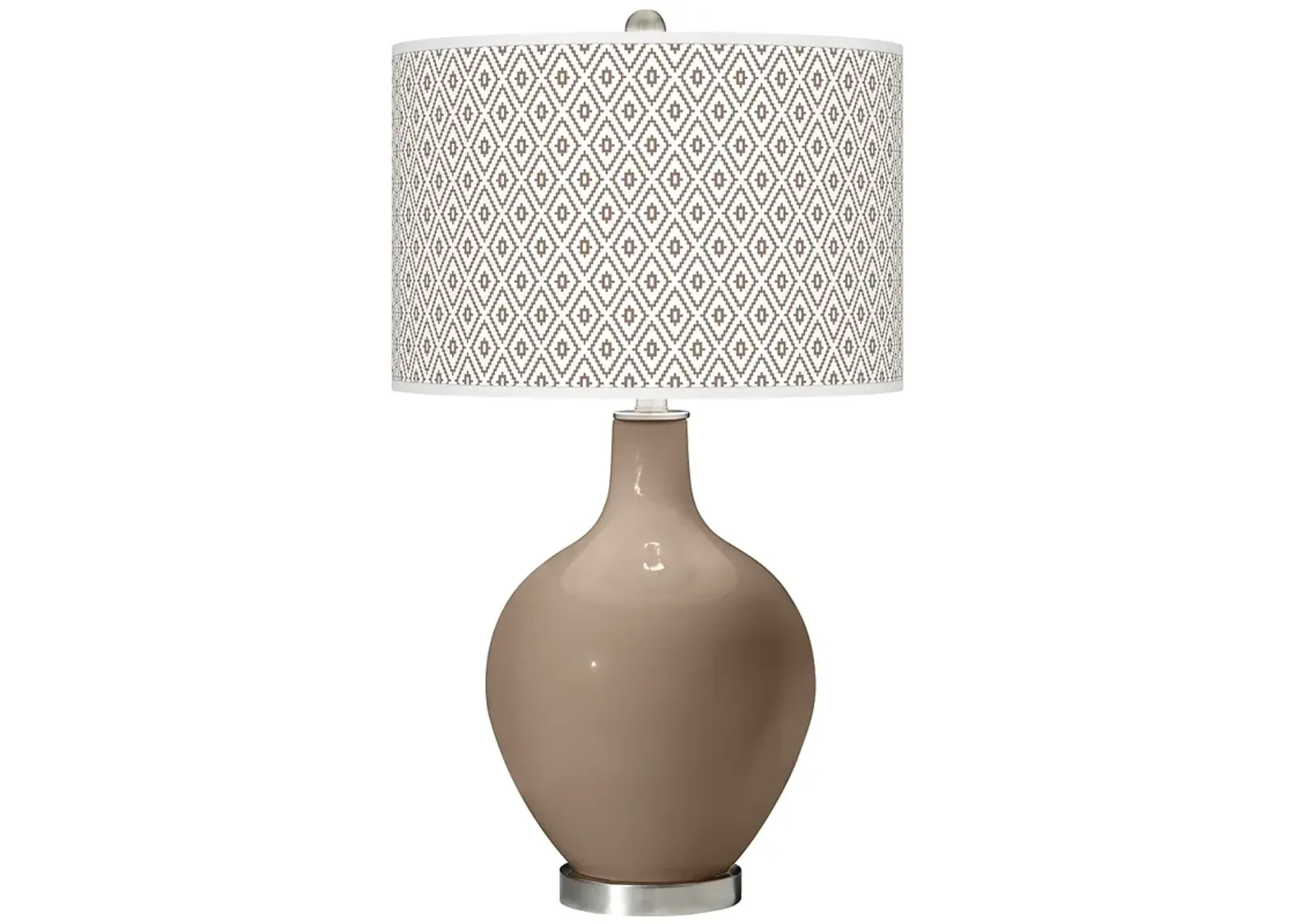 Mocha Diamonds Ovo Table Lamp