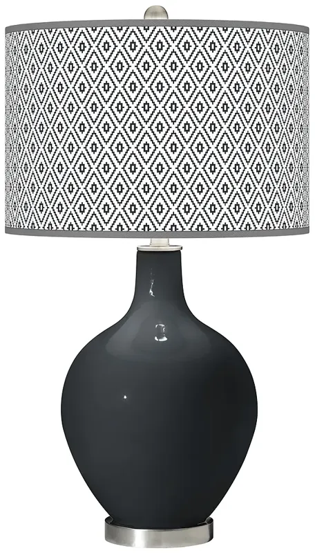 Black of Night Diamonds Ovo Table Lamp