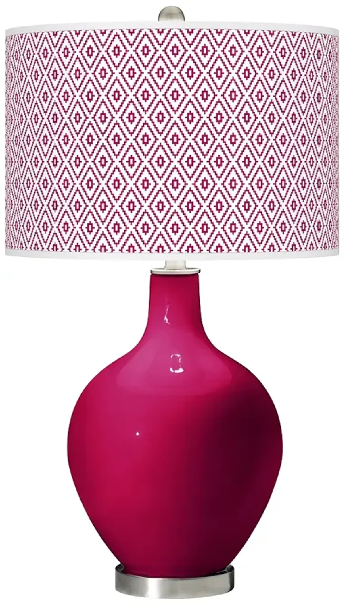 French Burgundy Diamonds Ovo Table Lamp