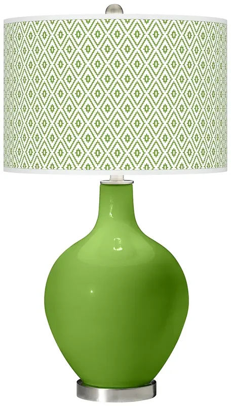 Rosemary Green Diamonds Ovo Table Lamp