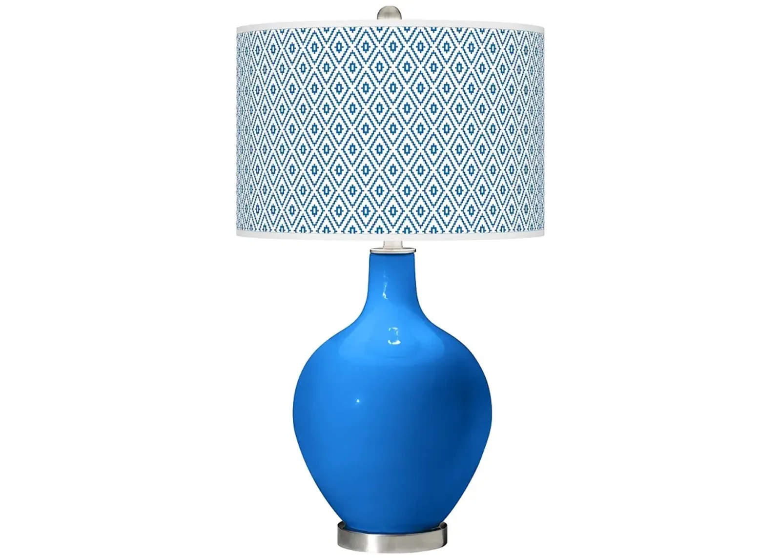 Royal Blue Diamonds Ovo Table Lamp