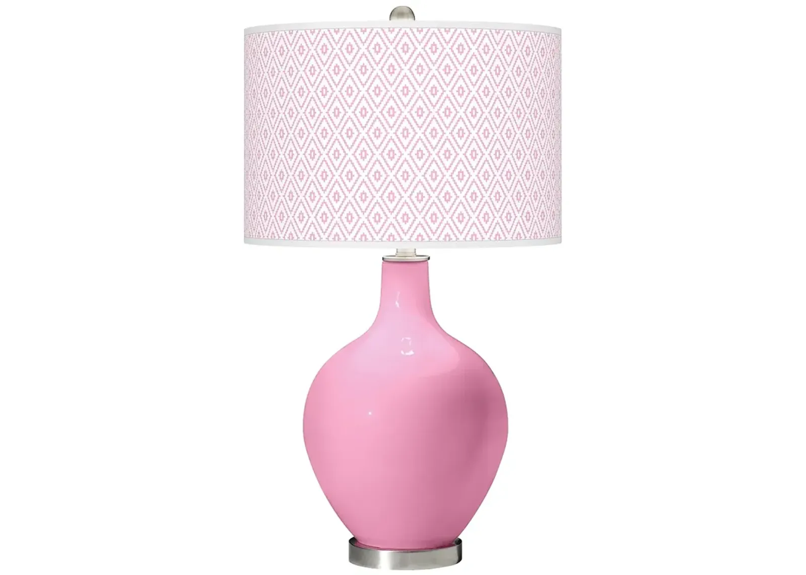 Candy Pink Diamonds Ovo Table Lamp