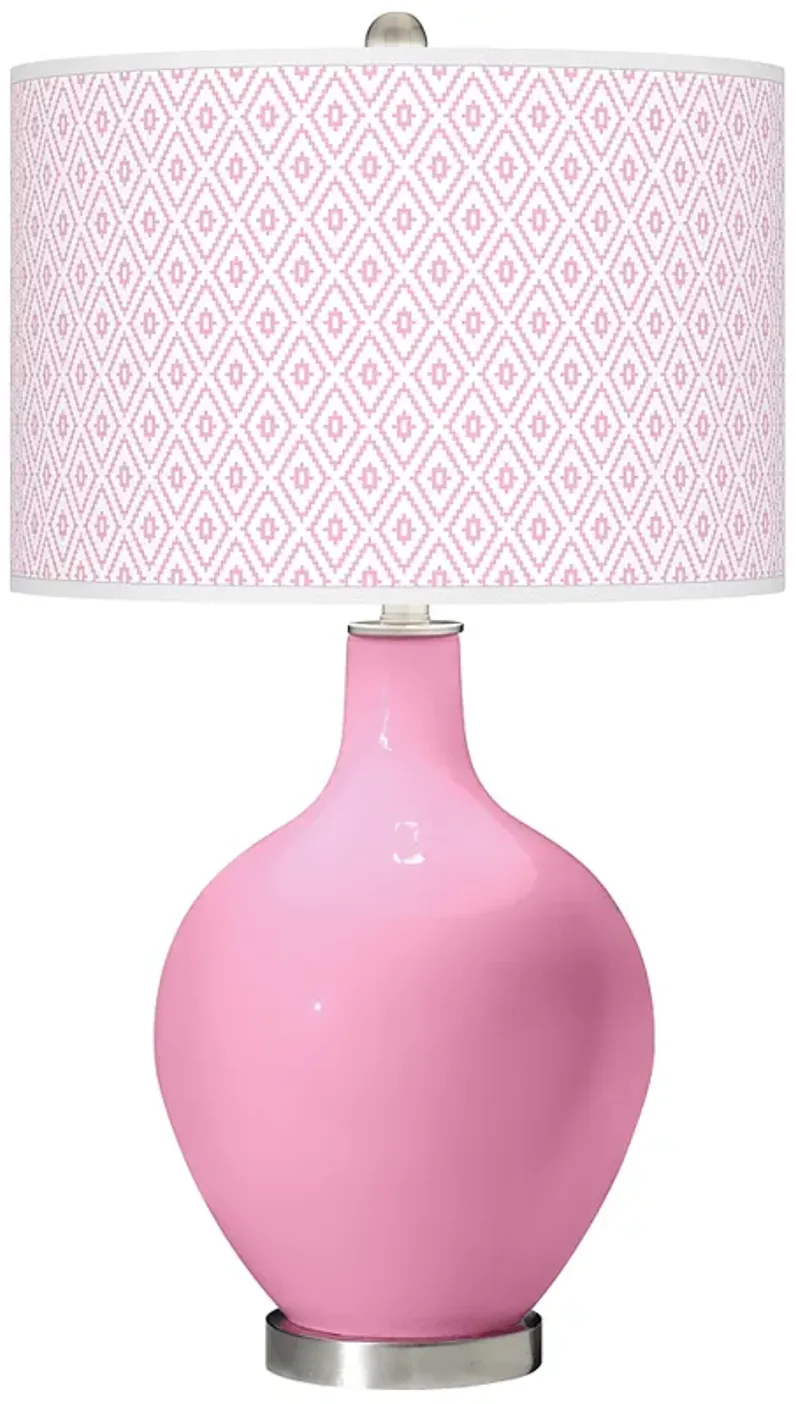 Candy Pink Diamonds Ovo Table Lamp