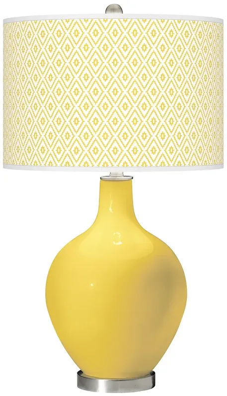 Lemon Zest Diamonds Ovo Table Lamp