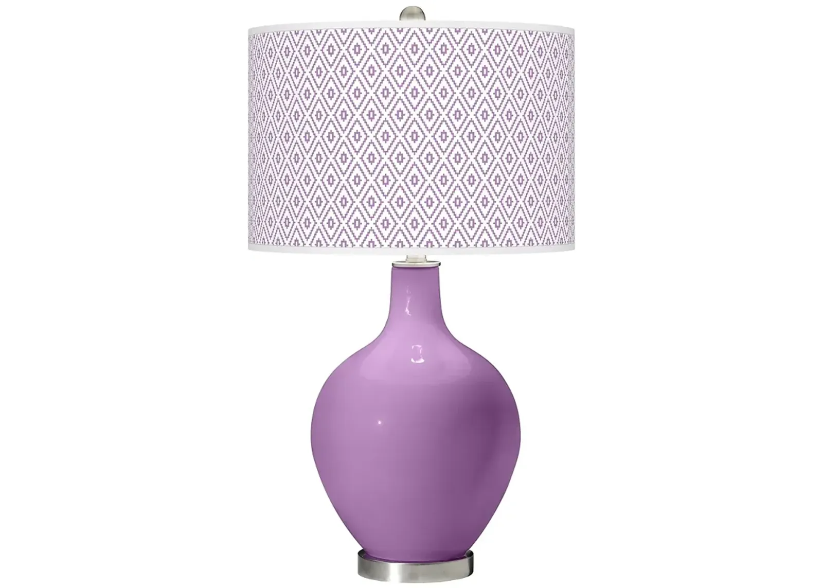 Color Plus Ovo 28 1/2" High Diamonds Shade African Violet Table Lamp