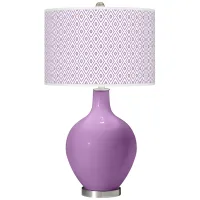 African Violet Diamonds Ovo Table Lamp