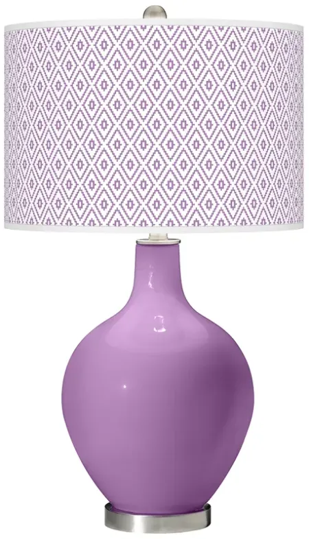 African Violet Diamonds Ovo Table Lamp