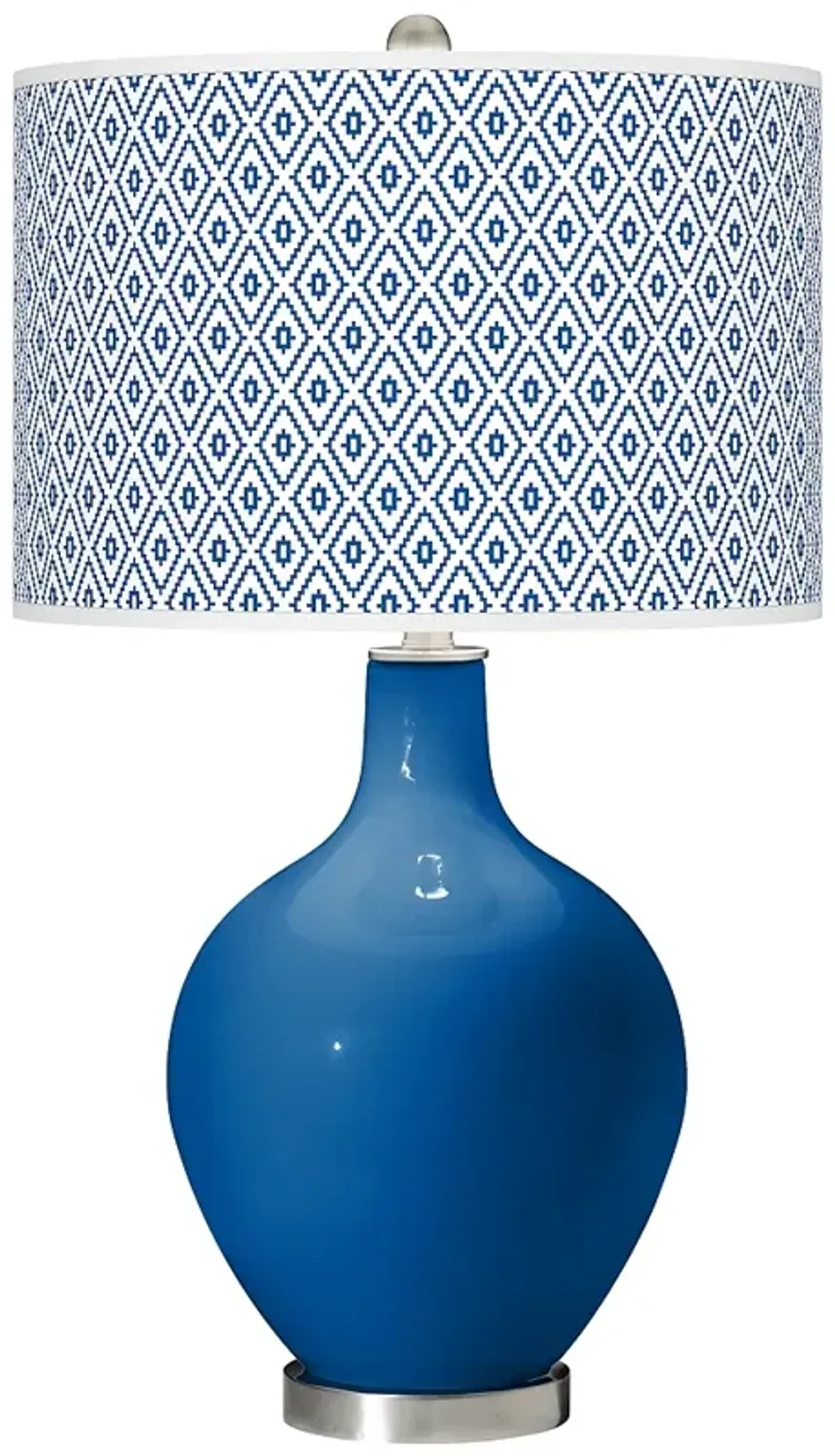 Hyper Blue Diamonds Ovo Table Lamp