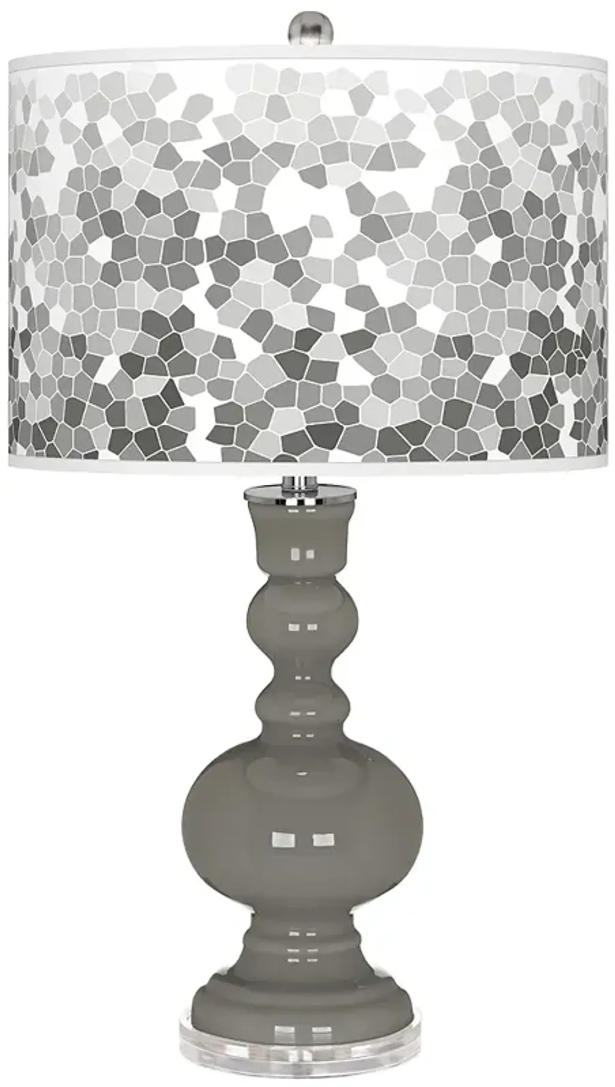 Gauntlet Gray Mosaic Giclee Apothecary Table Lamp