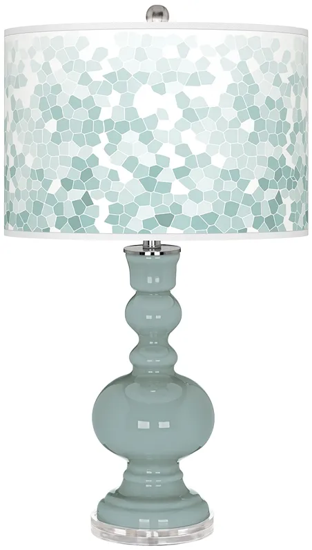 Aqua-Sphere Mosaic Giclee Apothecary Table Lamp
