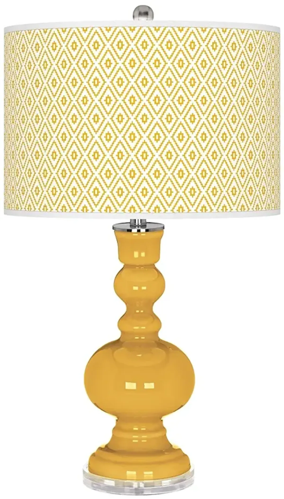 Goldenrod Diamonds Apothecary Table Lamp