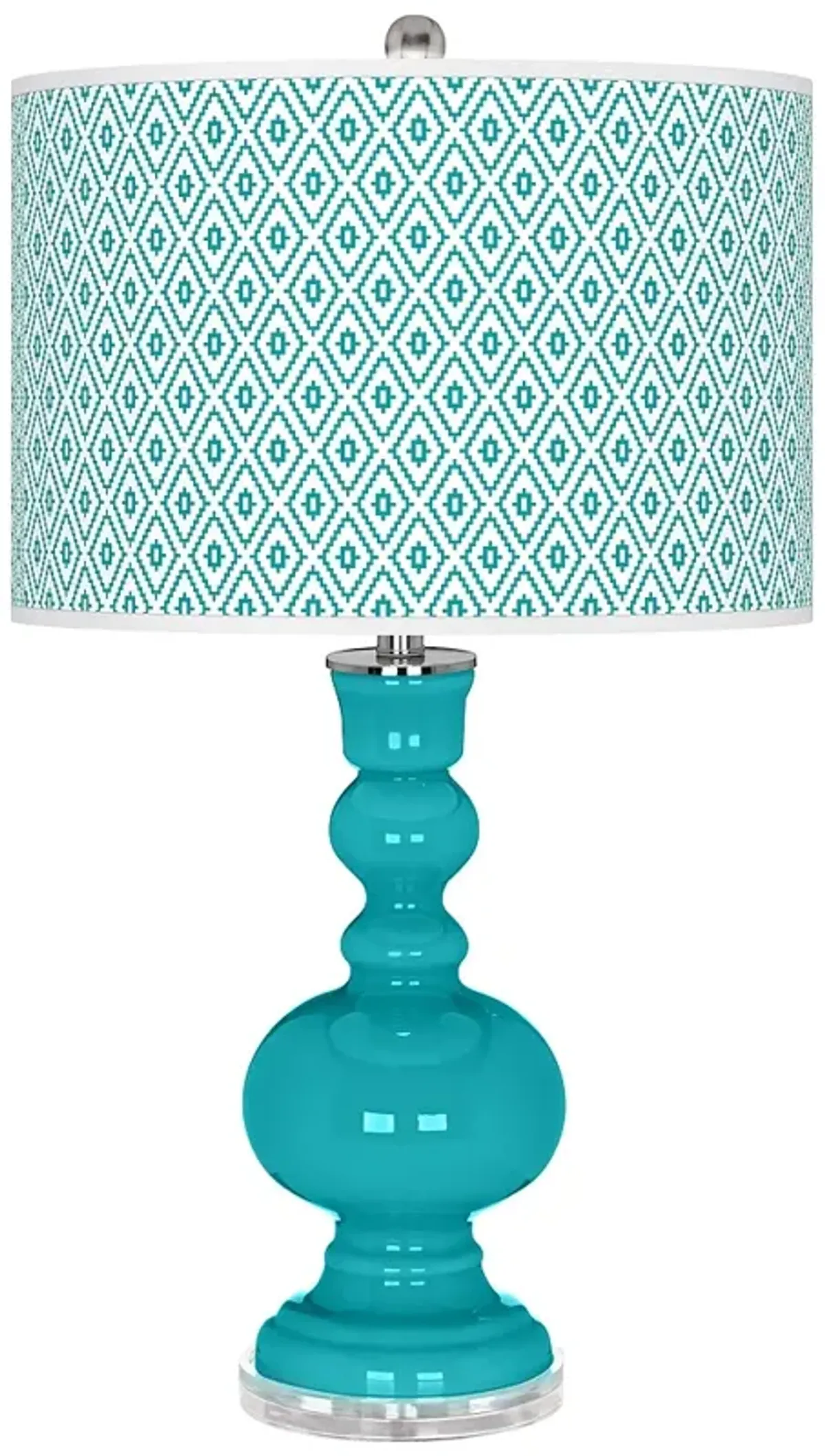 Surfer Blue Diamonds Apothecary Table Lamp