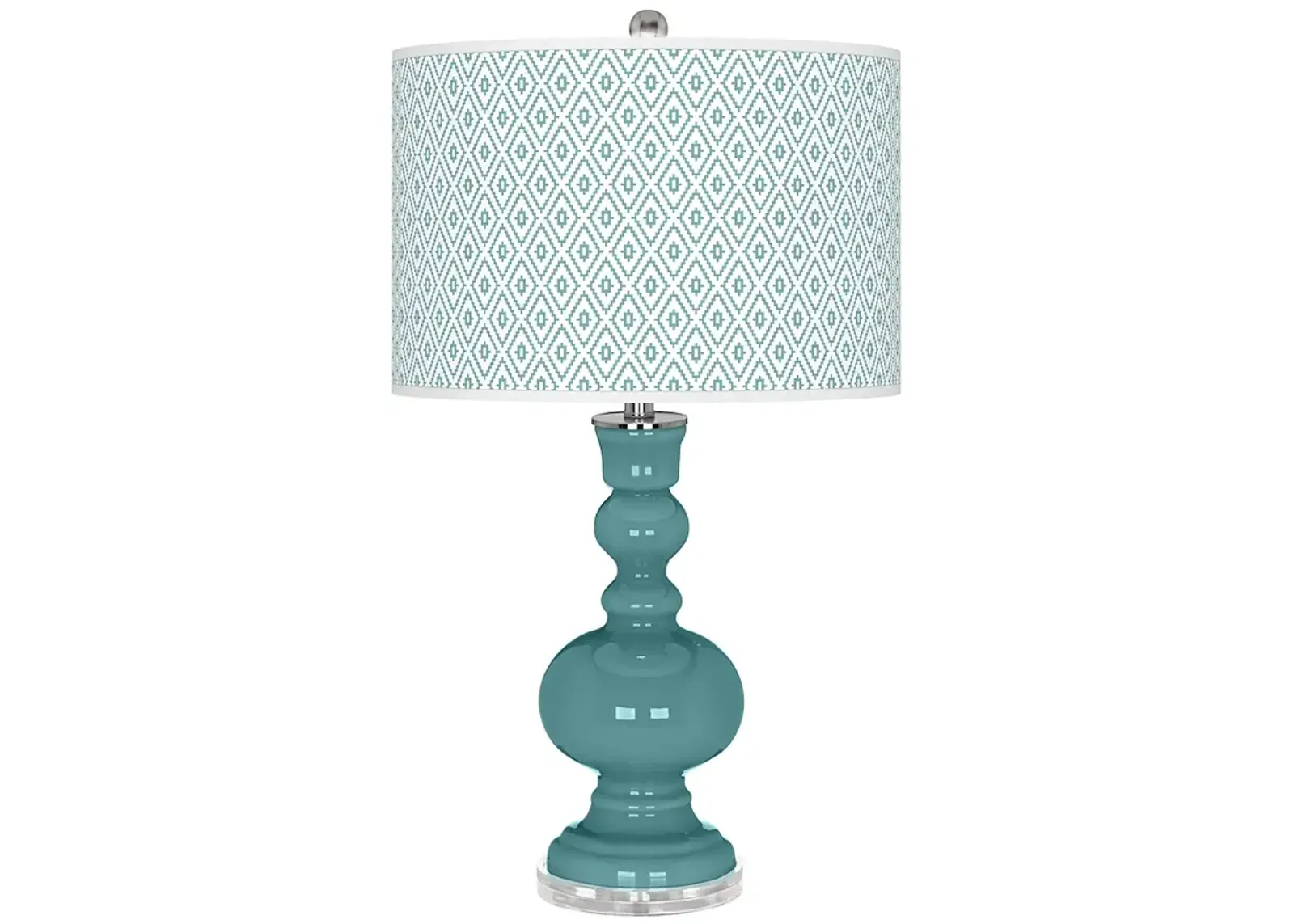 Reflecting Pool Diamonds Apothecary Table Lamp