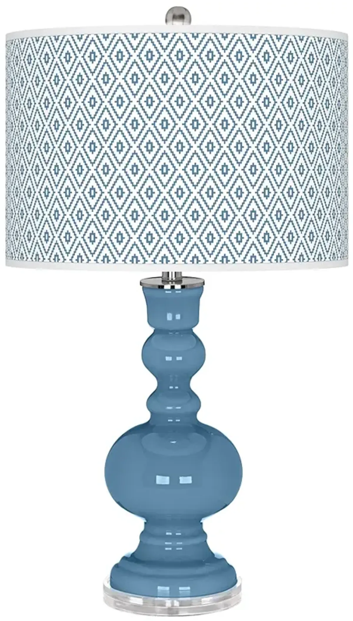 Secure Blue Diamonds Apothecary Table Lamp