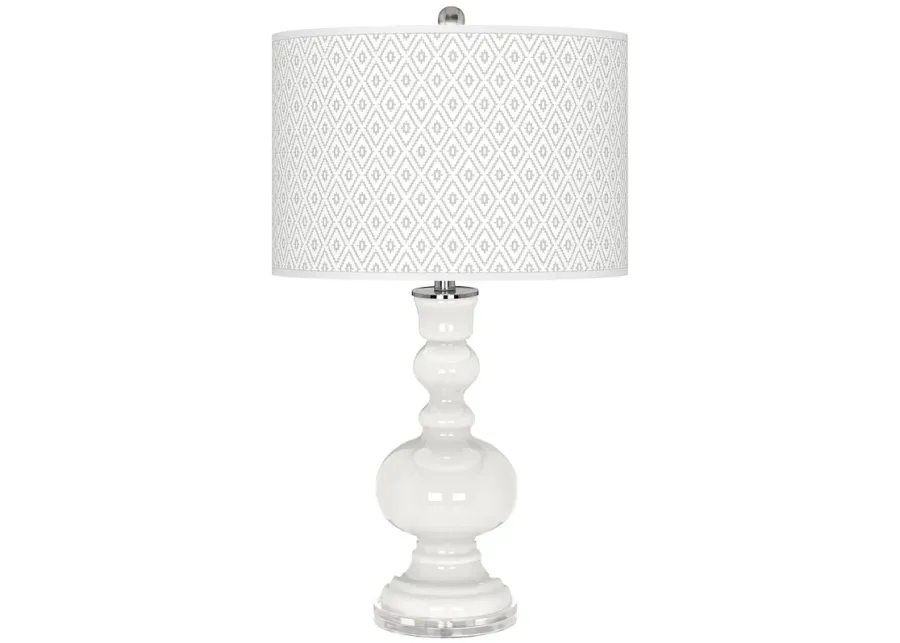 Winter White Diamonds Apothecary Table Lamp