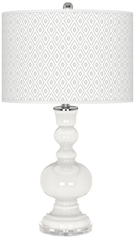 Winter White Diamonds Apothecary Table Lamp